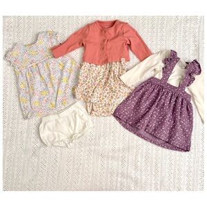 Spring Summer Floral Baby Girl Dress Bundle Size 6 Months